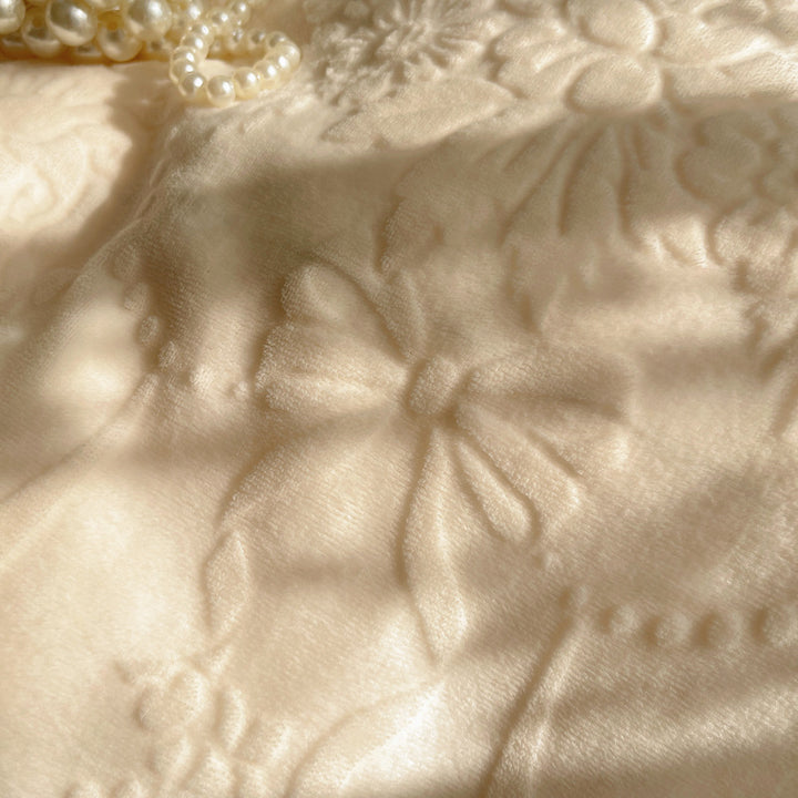 Floral Embossed Duvet Cover Set