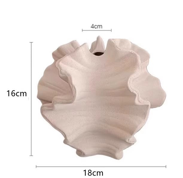 Shell-Inspired Decorative Ceramic Vase