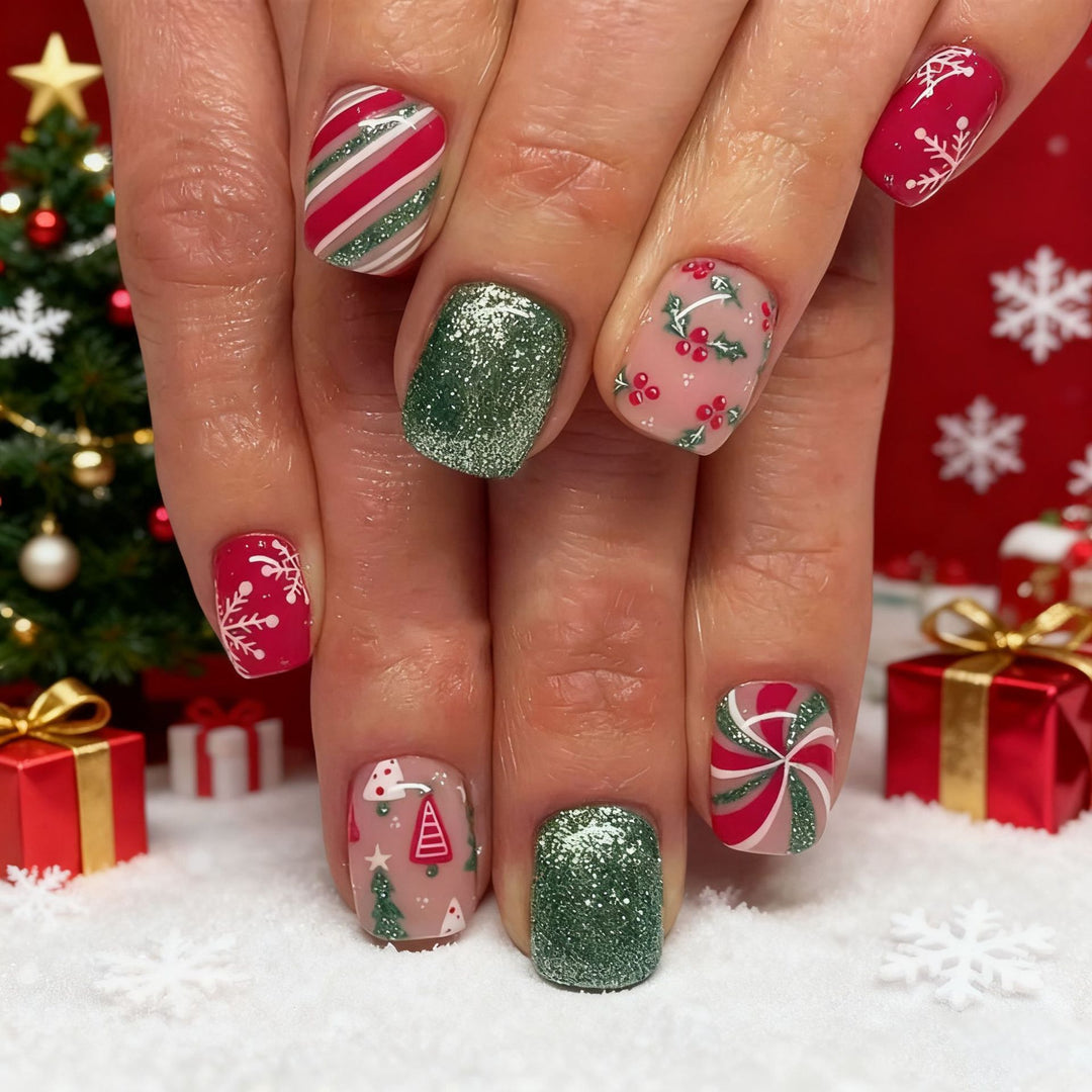 Festive Holiday Themed Nail Art Stornfield