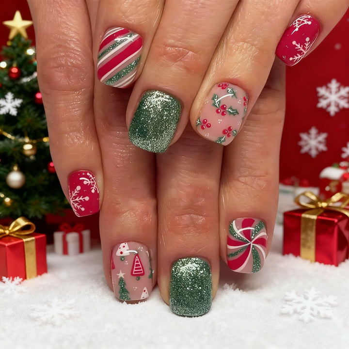 Festive Holiday Themed Nail Art Stornfield