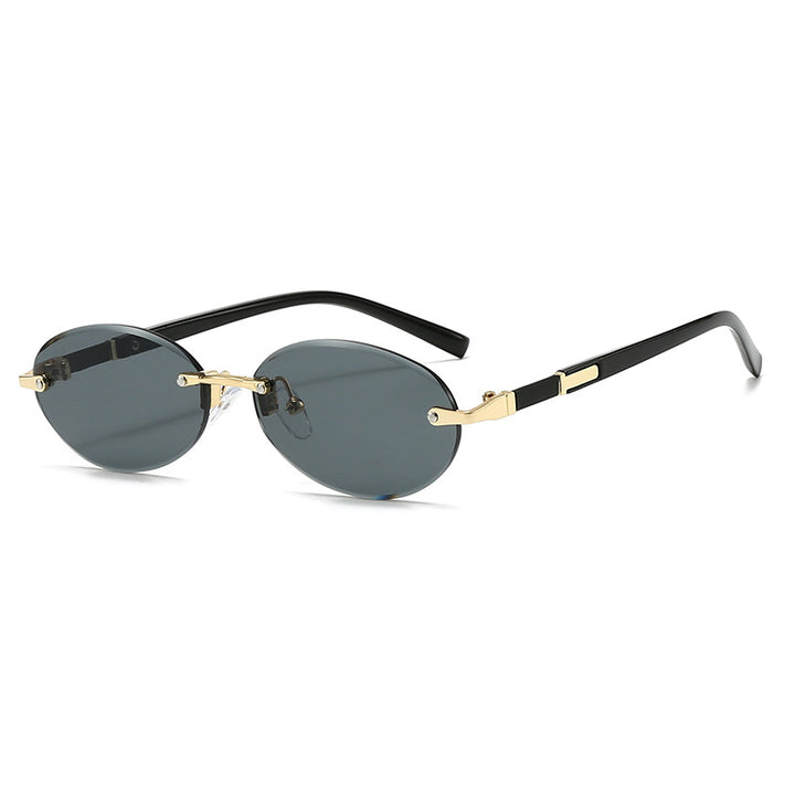 Women’s fashionable oval sunglasses with trendy metal frame Stornfield