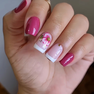 Creative 3D Bow and Pearl Nail Extensions Stornfield