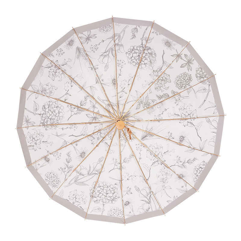 Ladies elegant parasol with floral patterns Stornfield