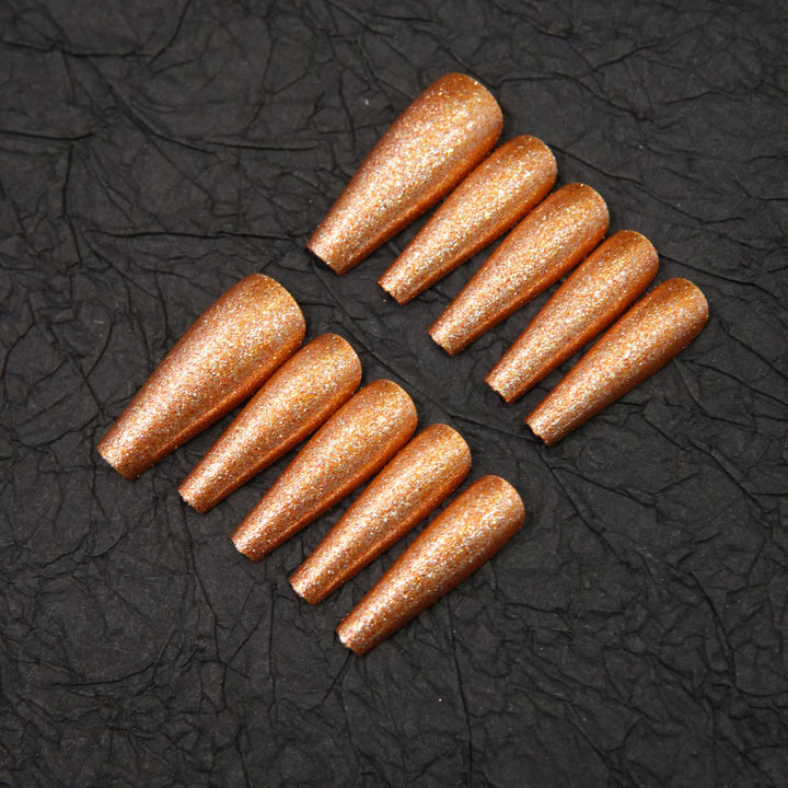 Glittering Stiletto Press-On Nail Designs