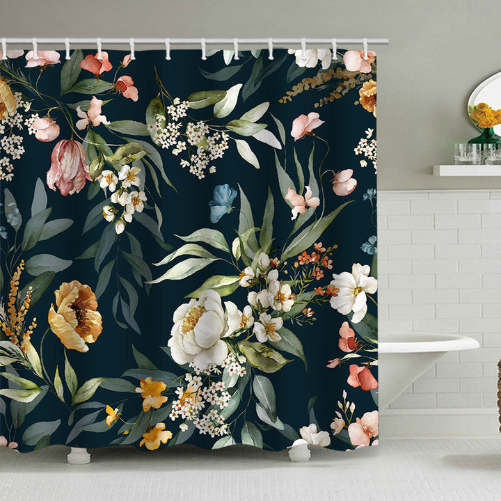 Floral Print Shower Curtain Stornfield