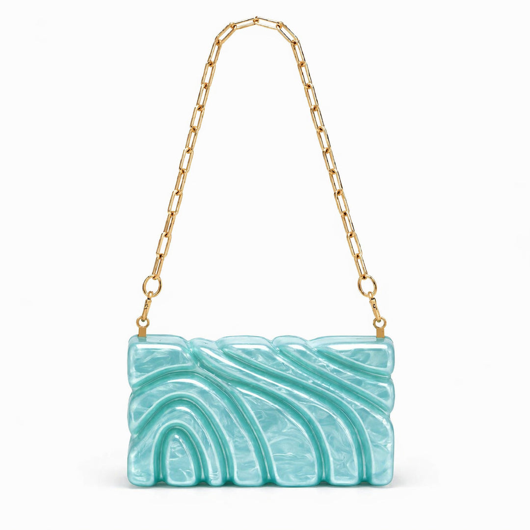 Sculpted Shell Clutch