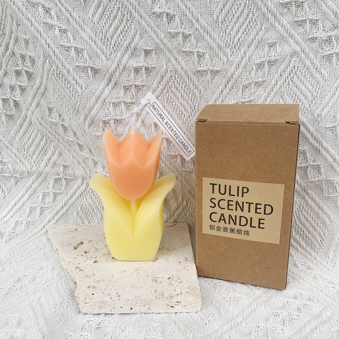 Tulip-Shaped Scented Decorative Soy Petal Candle