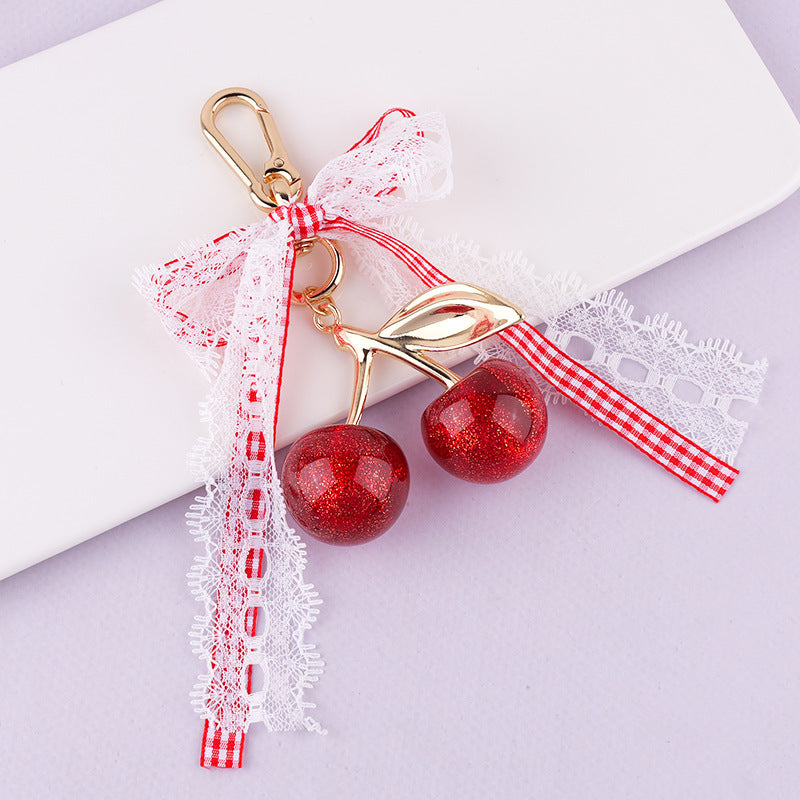 Decorative Cherry Charm Keychain Stornfield