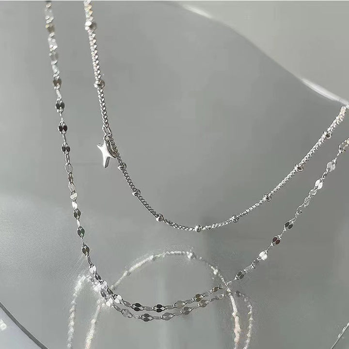 Layered Star and Dot Chain Necklace Stornfield