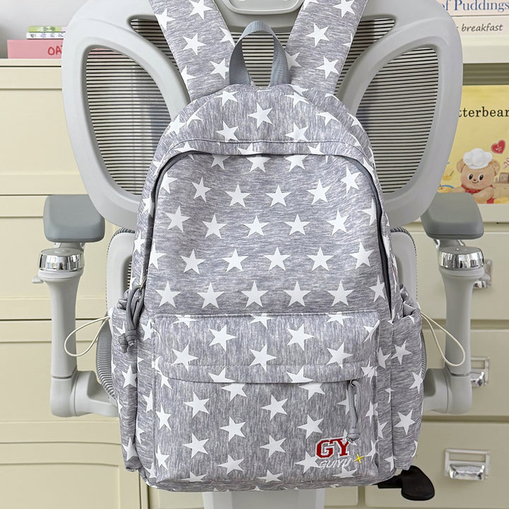 Versatile Multi-Pocket Star-Patterned Backpack Stornfield