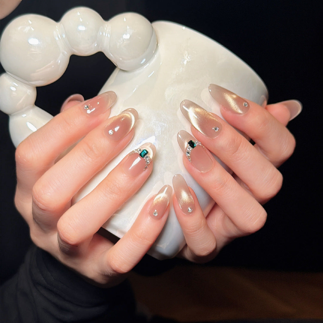 Elegant Rhinestone Ombre Press-On Nails Stornfield