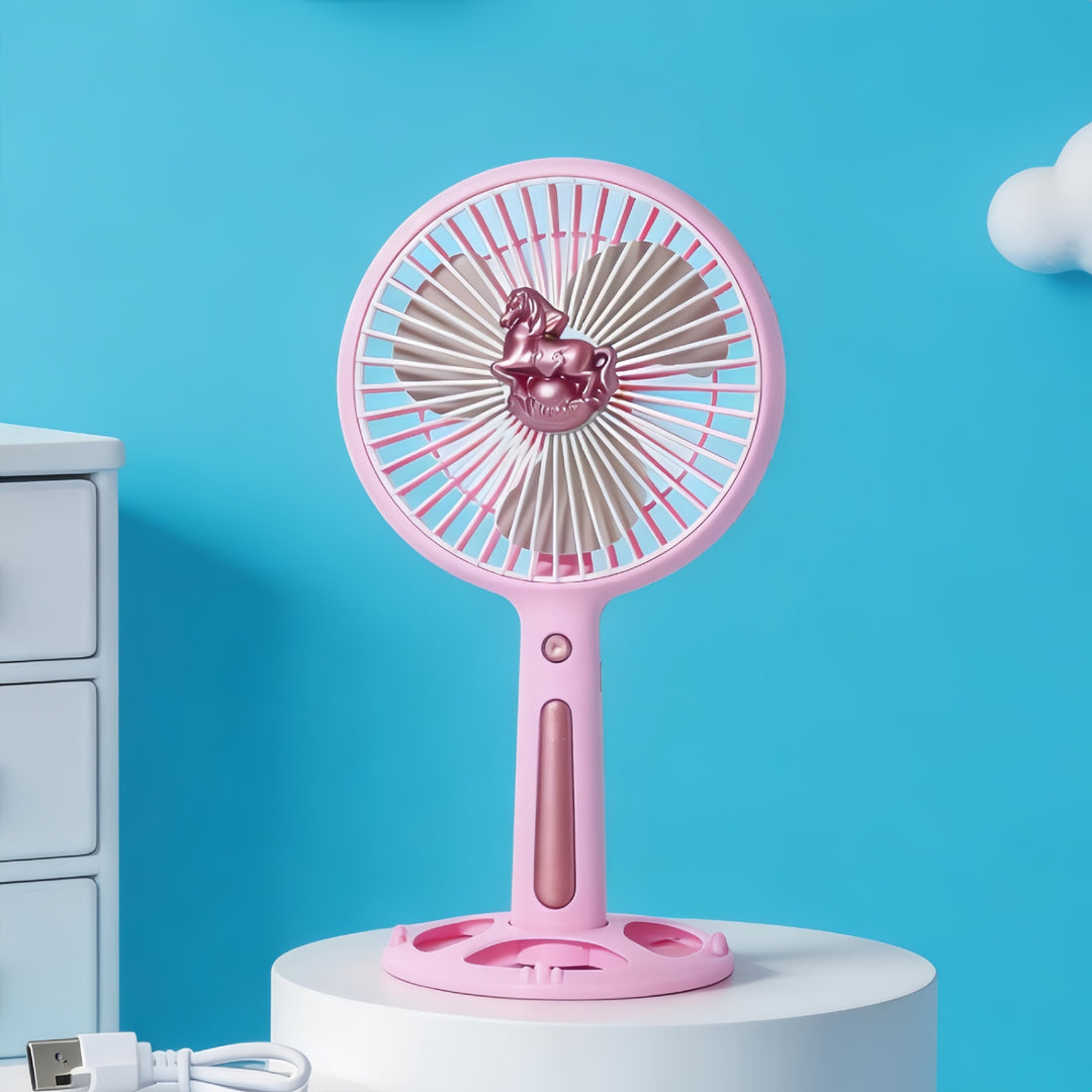 Women's Portable Mini Fan with USB Charging Function and Ergonomic Handle Stornfield