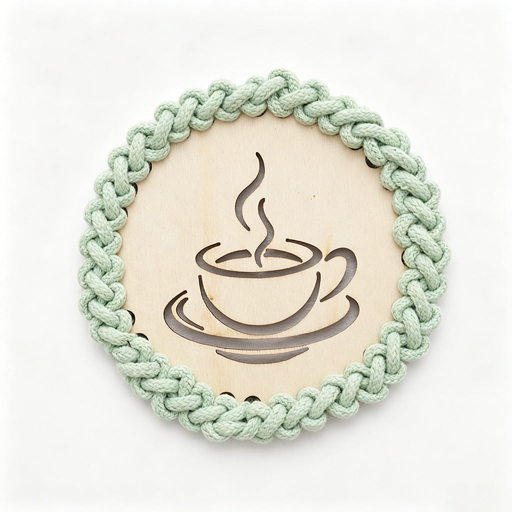 Decorative Macrame Coffee Cup Coaster Stornfield