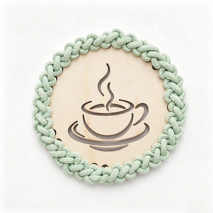 Decorative Macrame Coffee Cup Coaster Stornfield