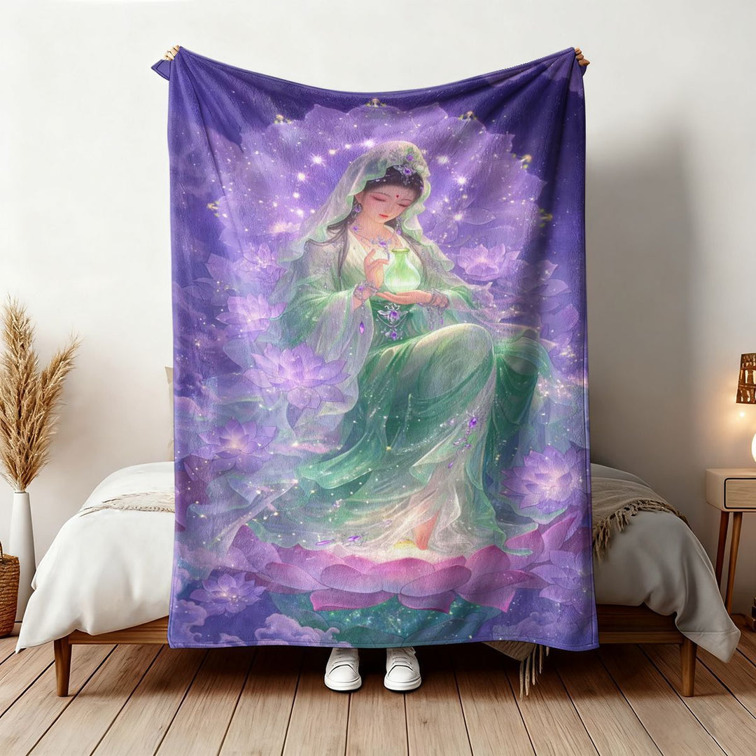 Artistic Goddess-Themed Plush Blanket