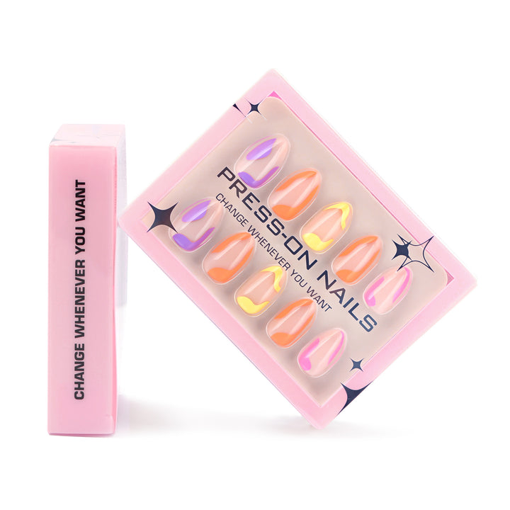 Gradient Color Artificial Nails Stornfield