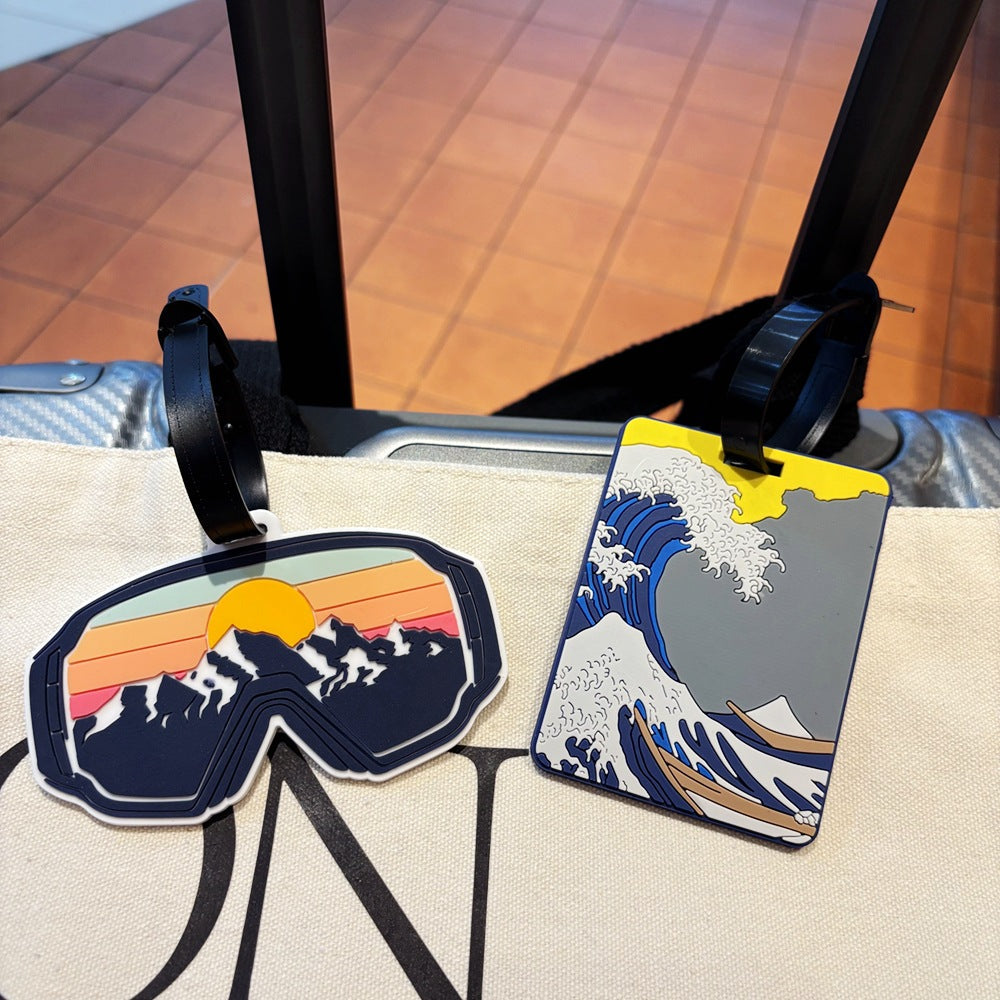 Mountain View Ski Goggles Luggage Tag Stornfield