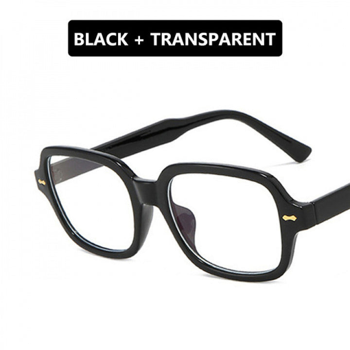 Ladies fashionable sunglasses with angular frame and yellow lenses Stornfield
