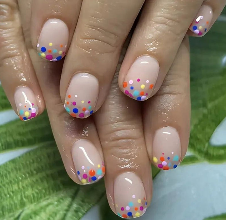 Colorful Dotted Nail Art Enhancements Stornfield