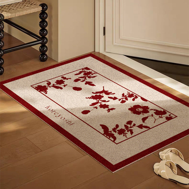 Elegant Floral Patterned Welcome Mat
