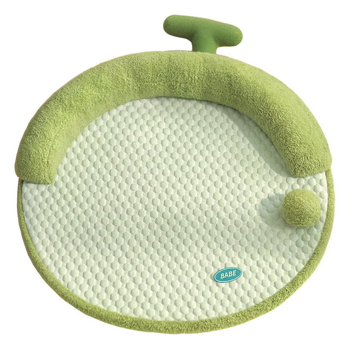 Unisex round baby crawling mat with ergonomic neck pillow and non-slip bottom Stornfield
