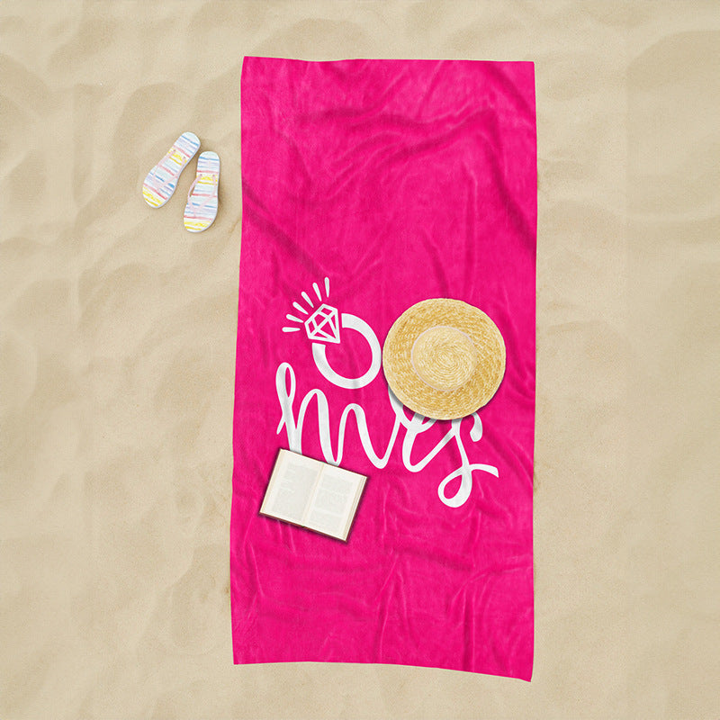Beach towel with creative heart design Stornfield