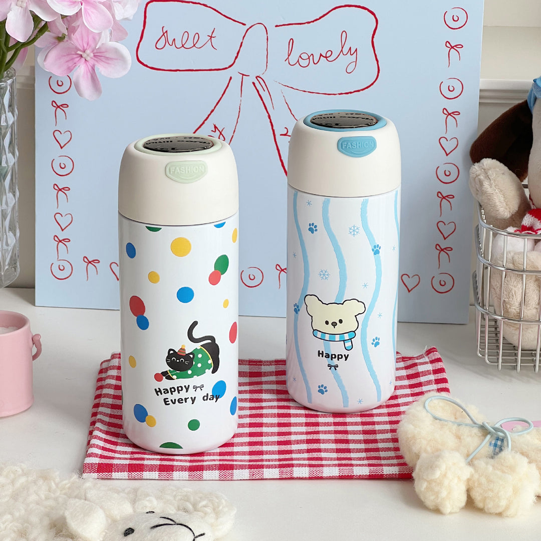 Women Insulated Water Bottle with Playful Animal Design Stornfield