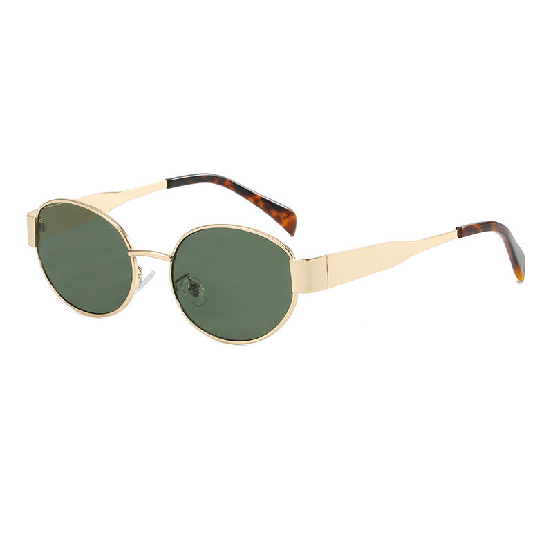 Oval sunglasses with elegant metal frame Stornfield