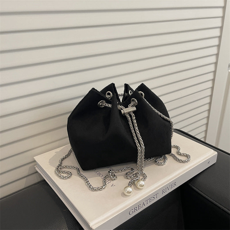 Stylish Drawstring Chain Bag
