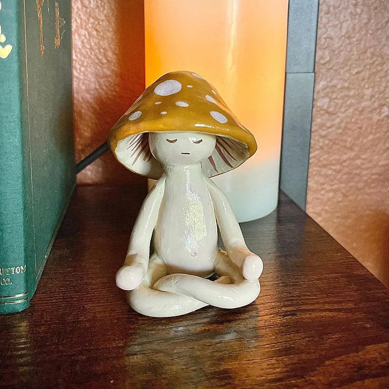 Decorative figure of a meditating mushroom Stornfield