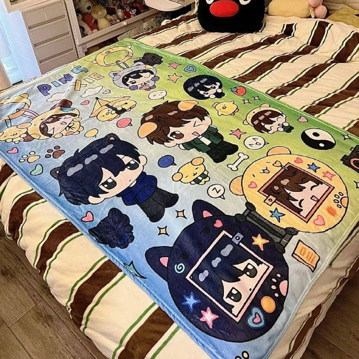 Cute Cartoon Character Throw Blanket