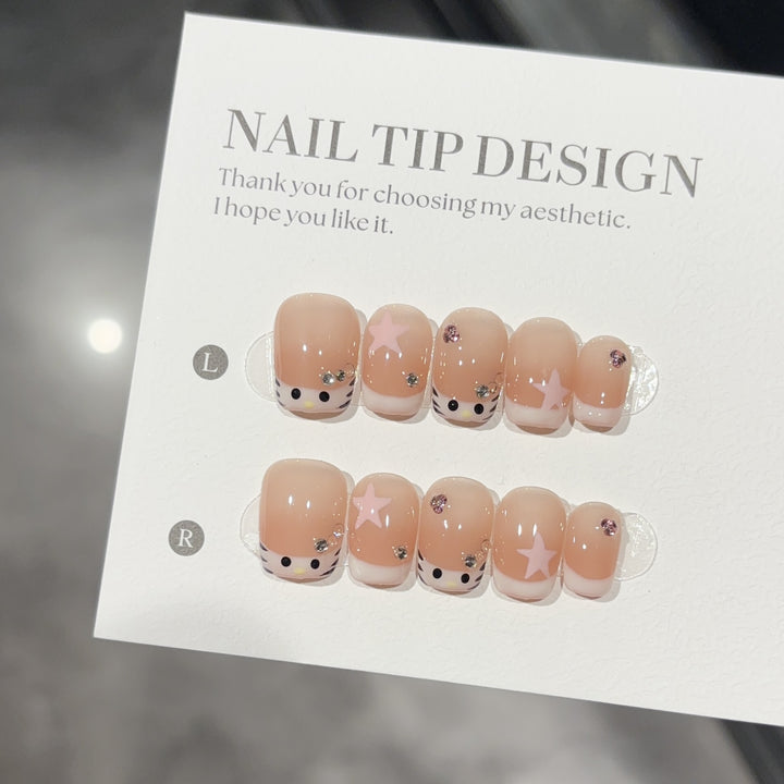Artificial nails with Creative Animal Designs Stornfield