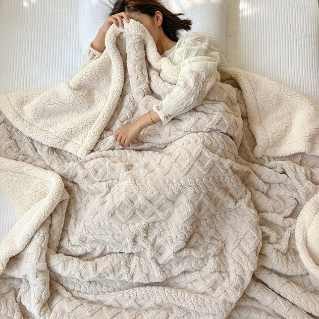 Luxurious Plush Sherpa Throw Blanket