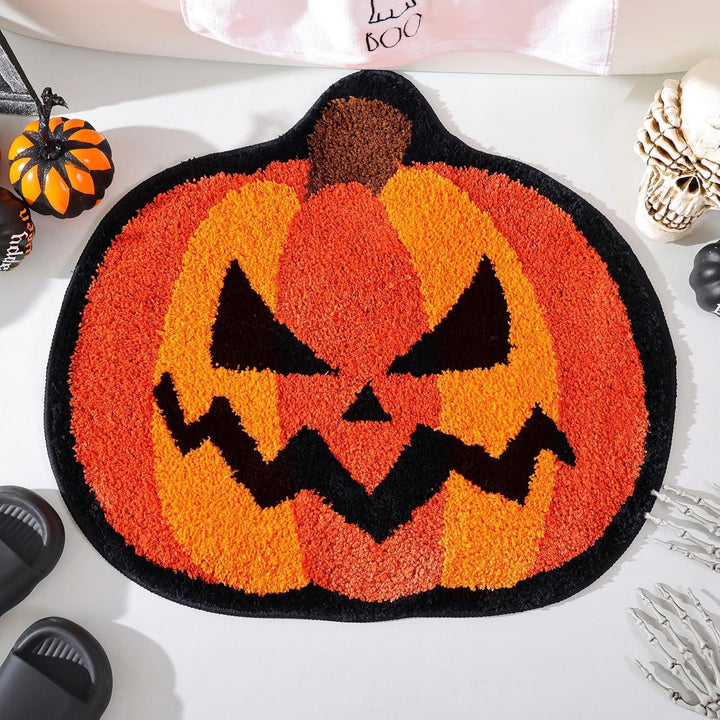 Ghost-Themed Plush Bath Mat Stornfield