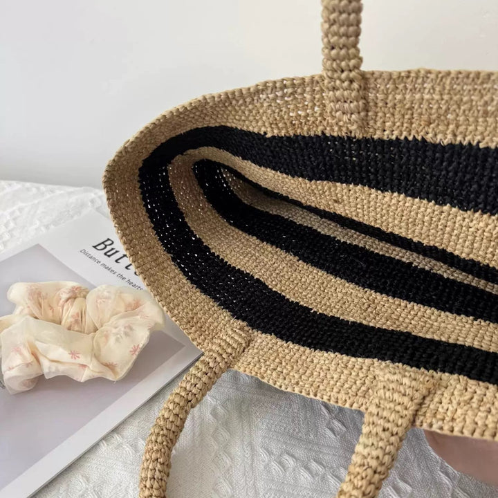 Handcrafted Tote Bag In Stripe Pattern Stornfield