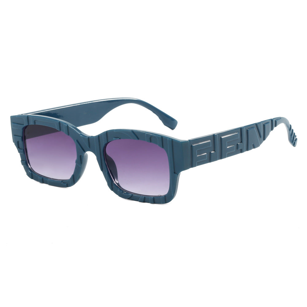 Women's fashionable square sunglasses with textured frame and UV protection Stornfield