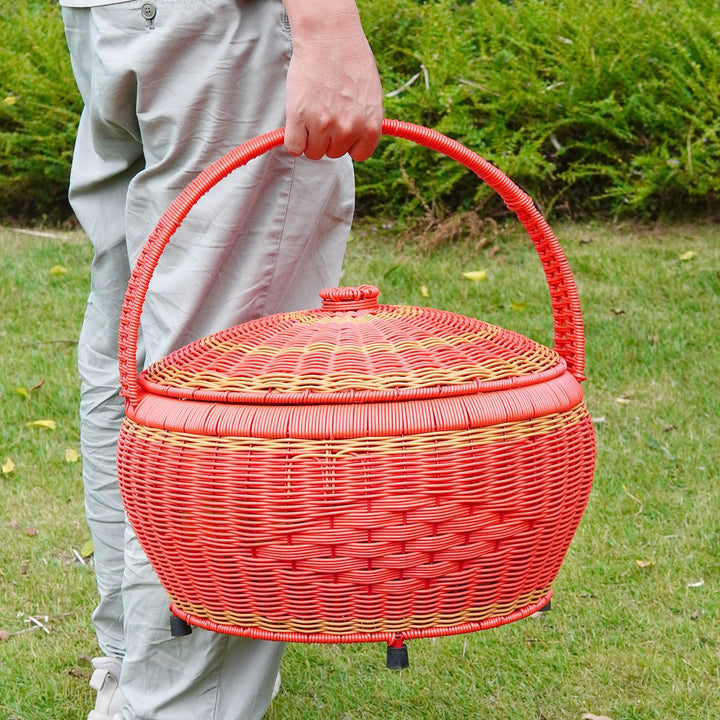 Versatile Woven Picnic Storage Basket Stornfield