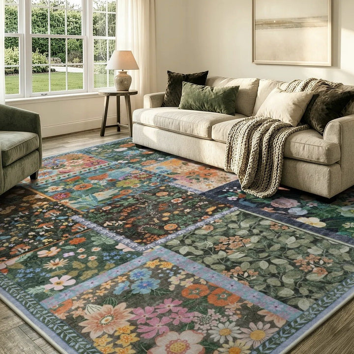 Floral Patchwork Area Rug
