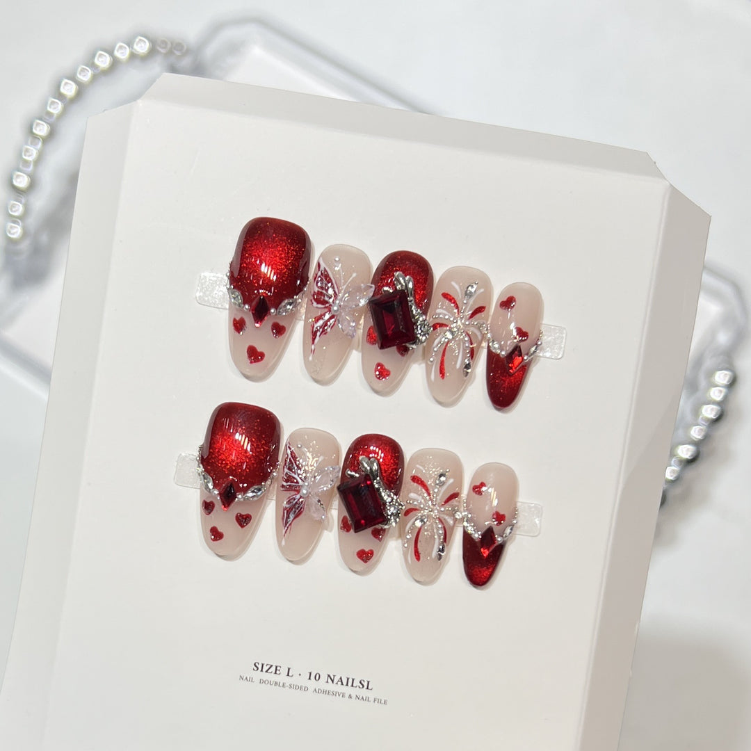 Decorative Themed Press-On Nail Set Stornfield