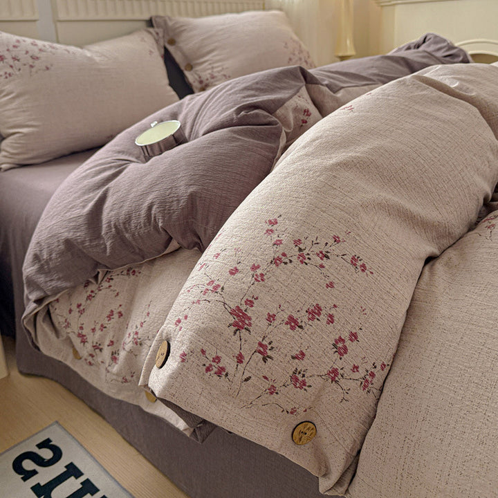 Floral Embroidered Bedding Set