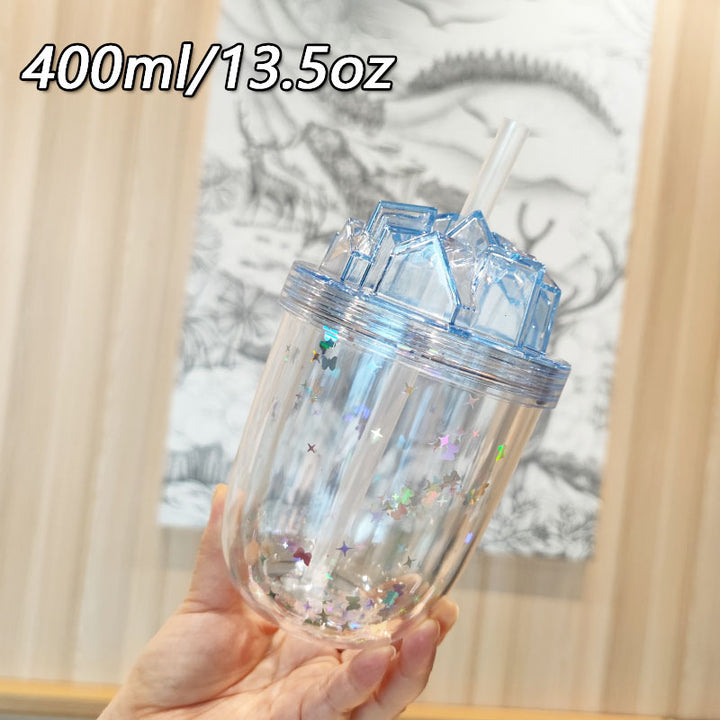 Women's Glittering Drinking Cups with Straw Stornfield