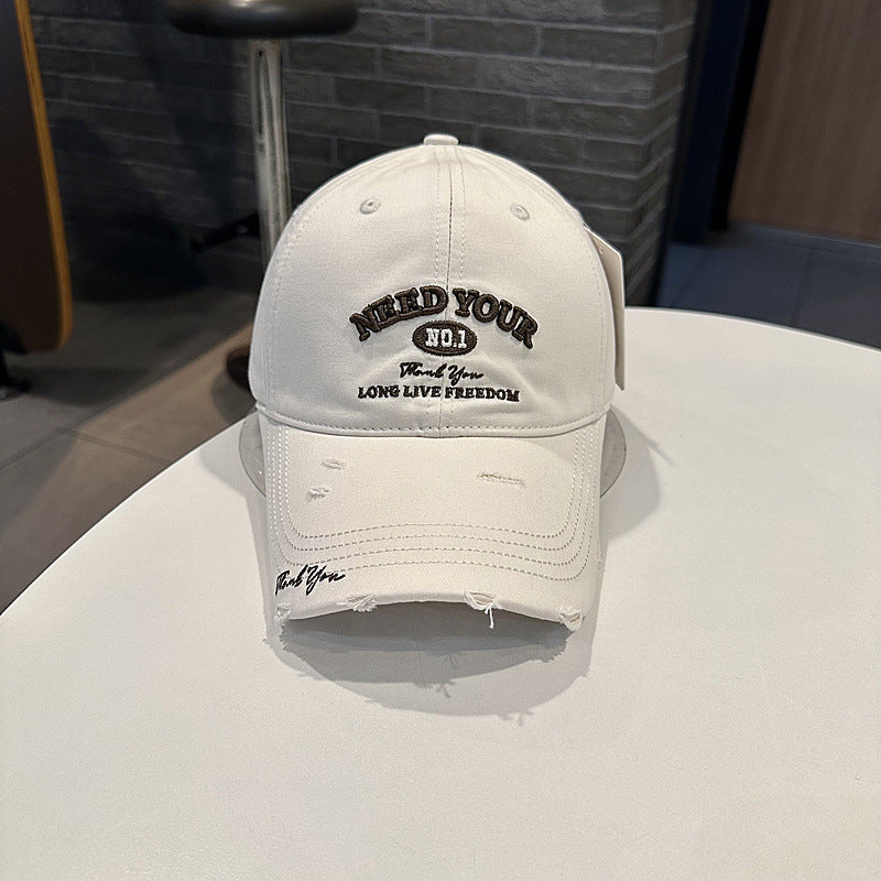 Men's Distressed Cotton Embroidered Baseball Cap Stornfield