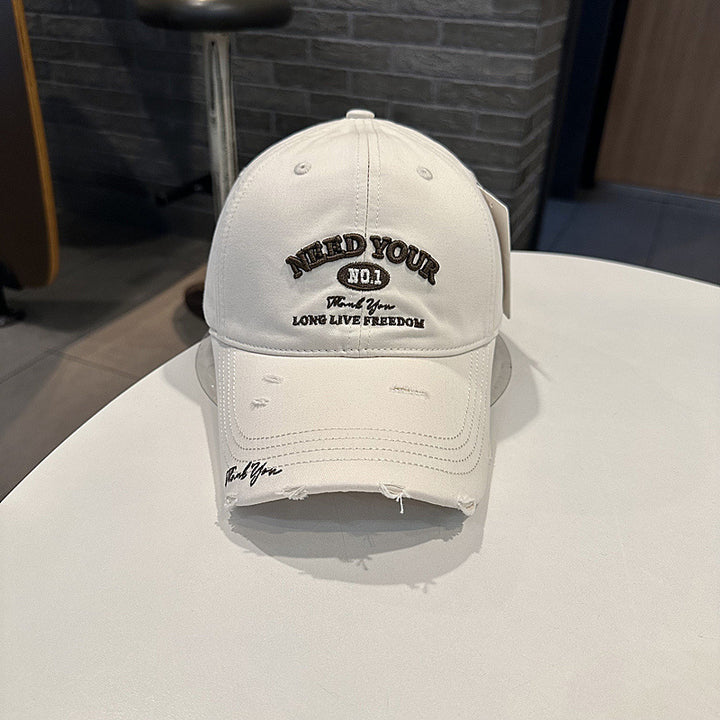 Men's Distressed Cotton Embroidered Baseball Cap Stornfield