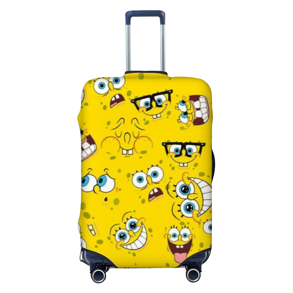 Unisex non-elastic luggage cover with graffiti print and zipper opening, stretchable protective cover with non-slip inner fastening Stornfield