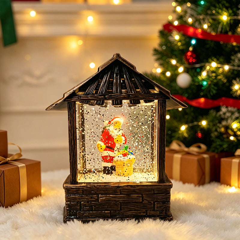 Christmas lantern with snow globe and LED lighting Stornfield