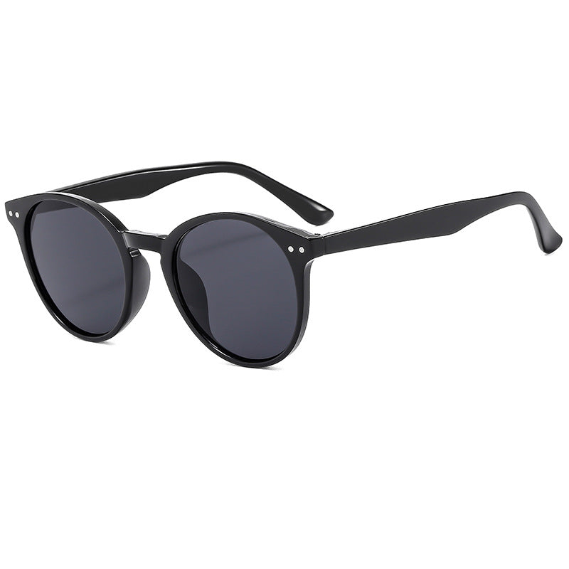 Women's fashionable round sunglasses with transparent frame and UV protection Stornfield