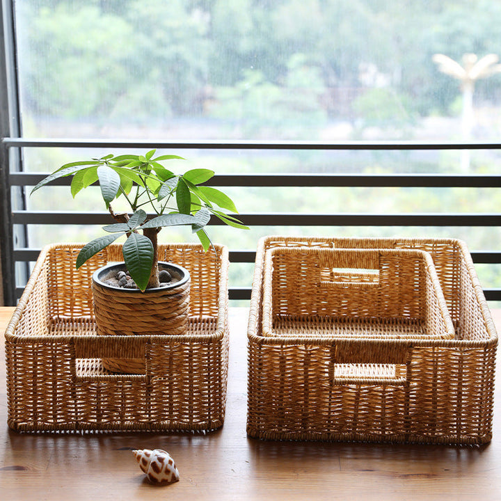 Rectangular Handwoven Storage Organizer Stornfield