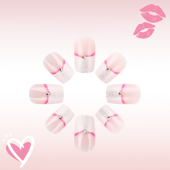Decorative Crystal-Embellished Press-On Nail Art Stornfield