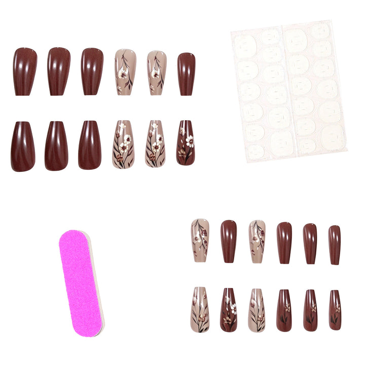Floral Design Acrylic Nail Enhancements Stornfield