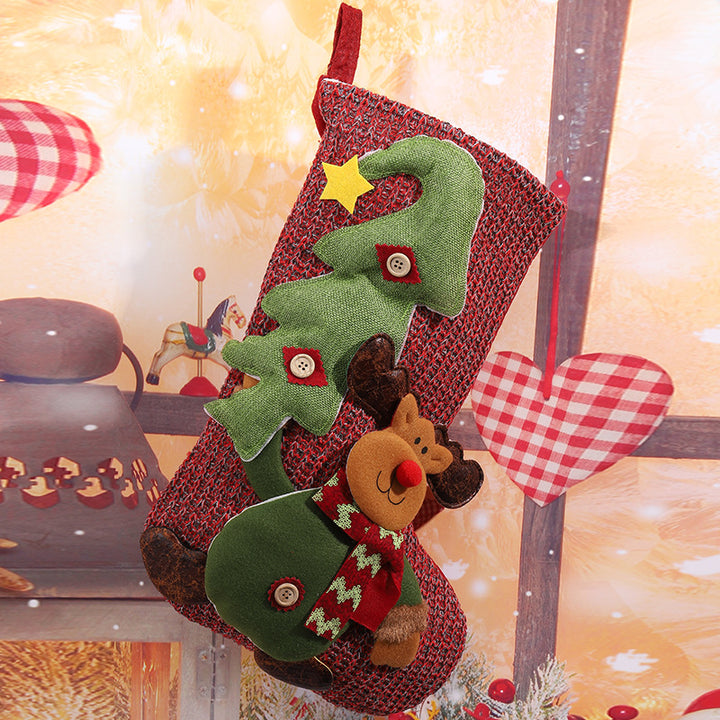 Christmas stocking with festive Gnome motif Stornfield